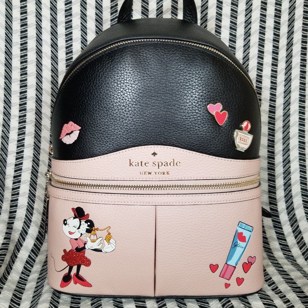 kate Spade karina medium minnie mouse backpack